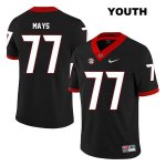 Youth Georgia Bulldogs NCAA #77 Cade Mays Nike Stitched Black Legend Authentic College Football Jersey XNQ2554OO